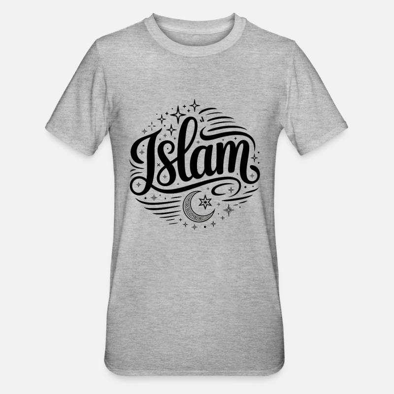 Islam - Conception religieuse - T-shirt polycoton Unisexe - gris chiné