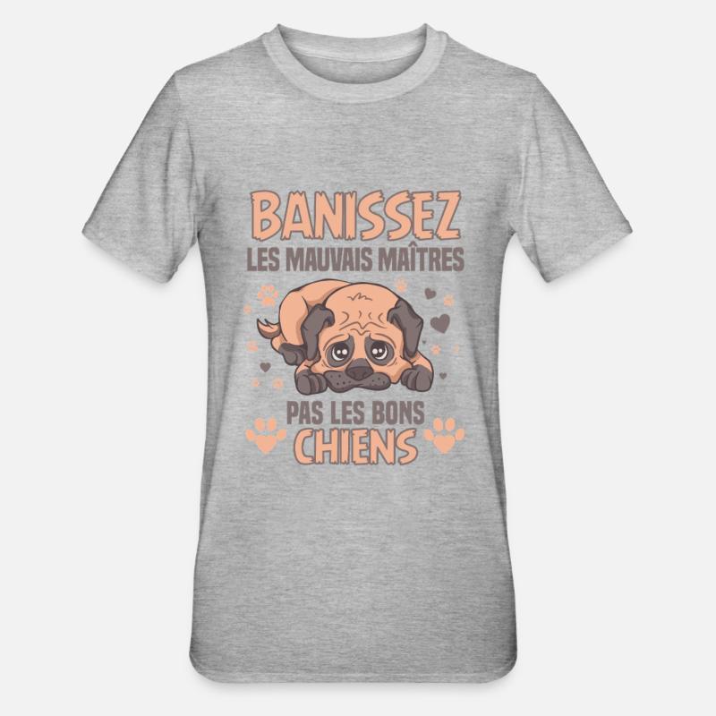 Elevage Canin Chiot Mignon Education - T-shirt polycoton Unisexe - gris chiné