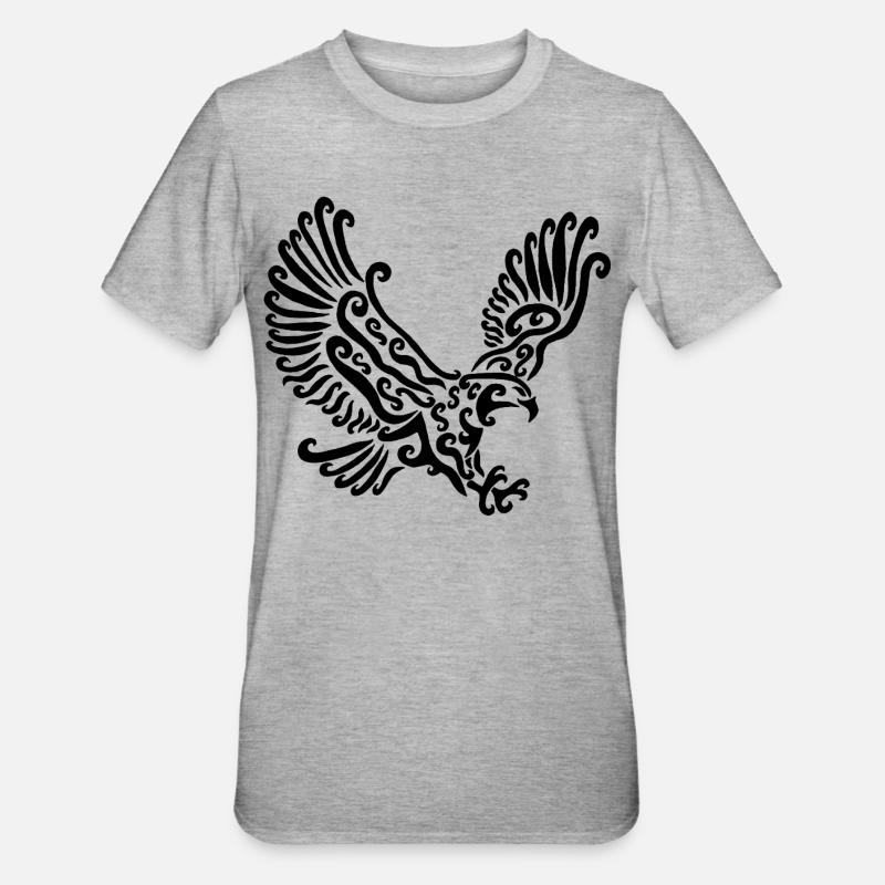Aigle noir - T-shirt polycoton Unisexe - gris chiné
