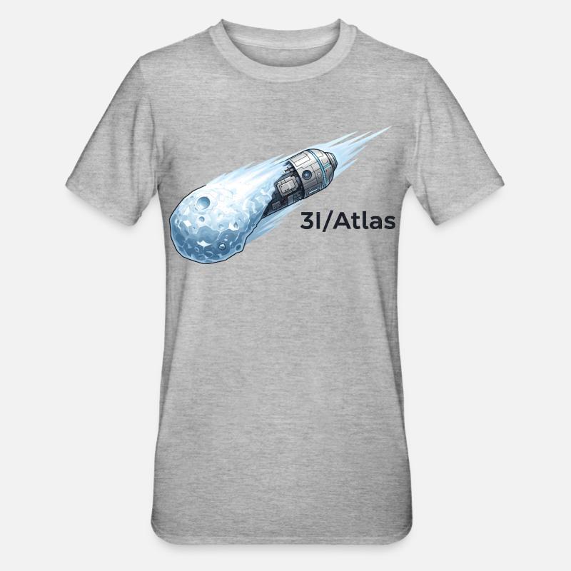 Comet flight through space - Unisex Polycotton T-Shirt - heather grey