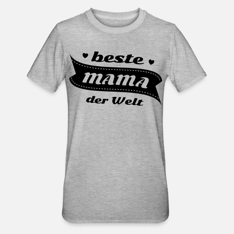 Die beste Mama der Welt - Unisex Polycotton T-Shirt - Grau meliert
