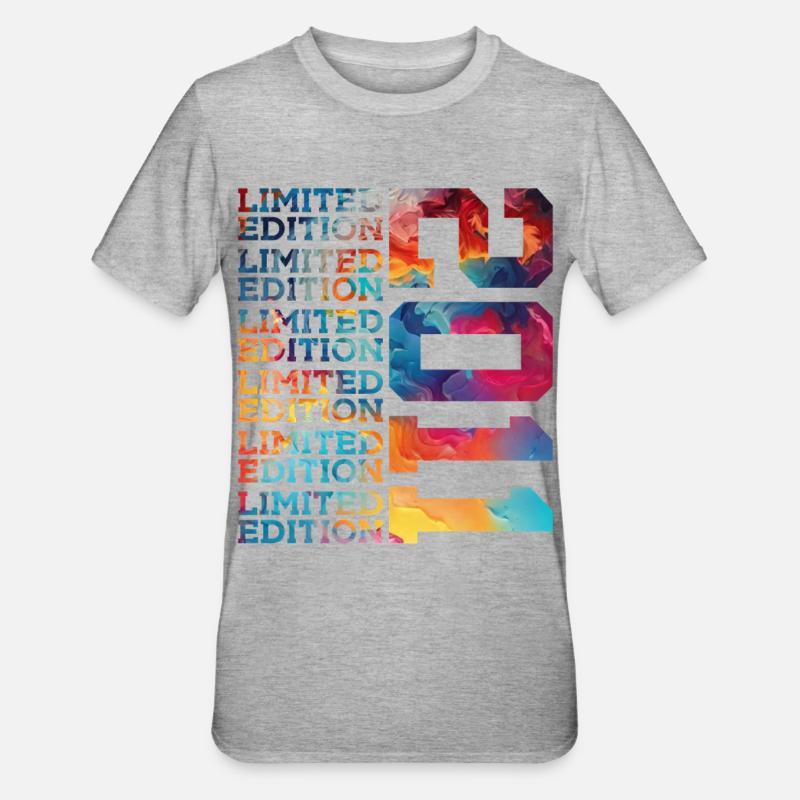 ÉDITION LIMITÉE 2011 14 ANS 14E ANNIVERSAIRE - T-shirt polycoton Unisexe - gris chiné