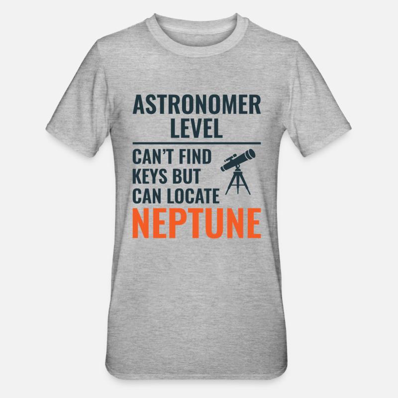 Solar System Planets Space Art  - Unisex Polycotton T-Shirt - heather grey