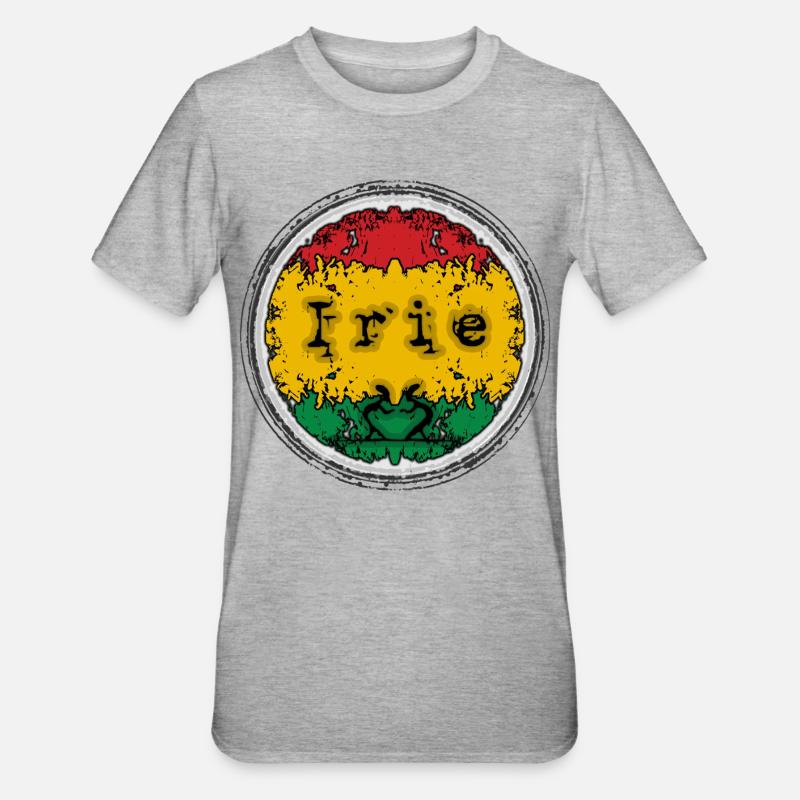 Reggae Irie - T-shirt polycoton Unisexe - gris chiné