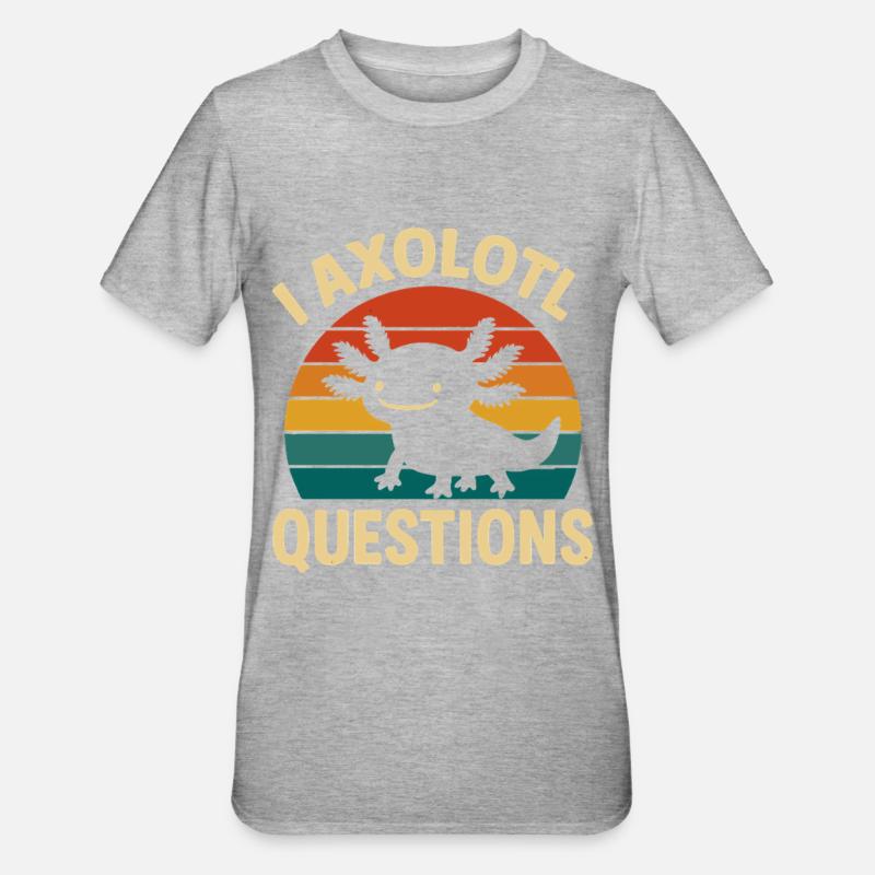 Axolotl - T-shirt polycoton Unisexe - gris chiné