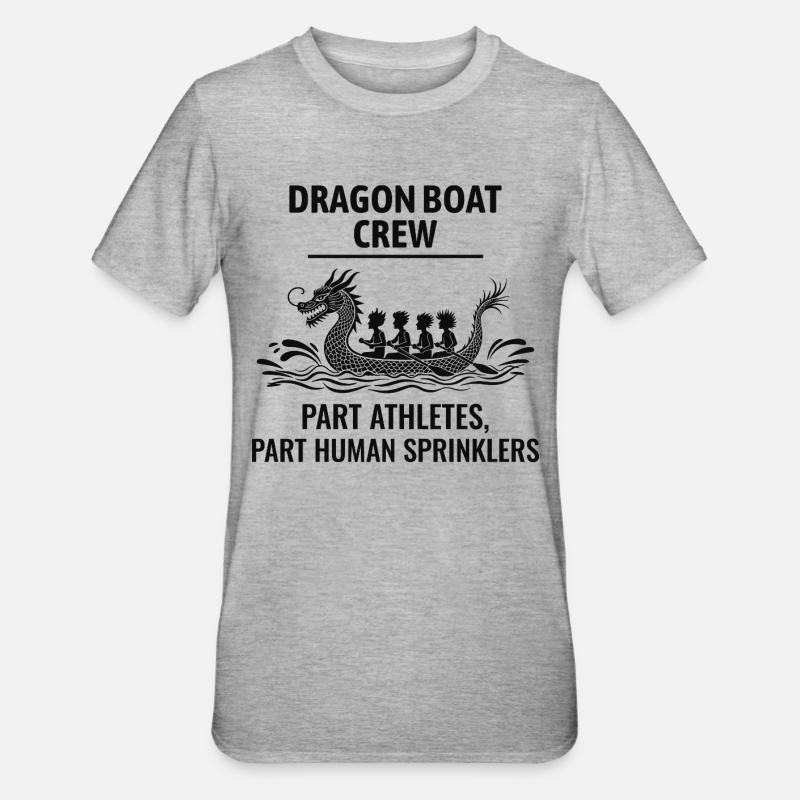 Drachenboot-Team Wasserspaß - Unisex Polycotton T-Shirt - Grau meliert