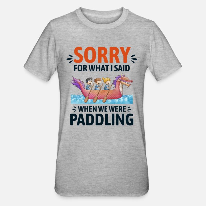 Équipage de course de bateaux-dragons - T-shirt polycoton Unisexe - gris chiné