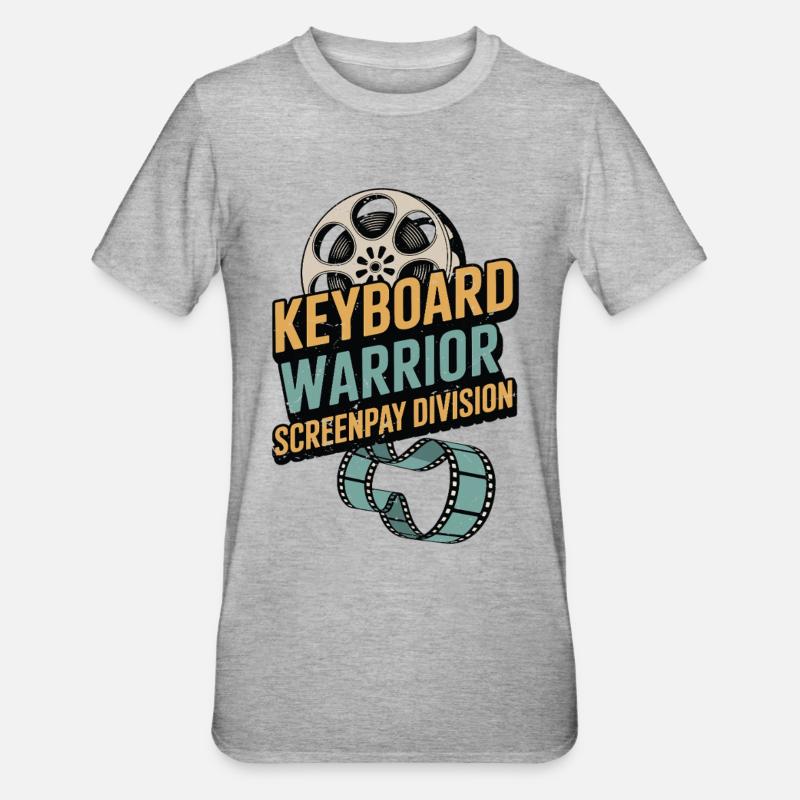 Screenwriter Keyboard Warrior Screenplay Writing - Unisex Polycotton T-Shirt - heather grey