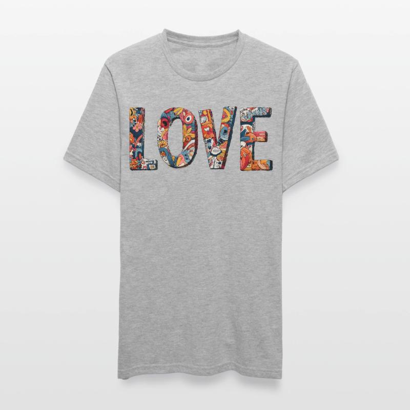 Conception créative de graffitis LOVE T-shirt polycoton Unisexe
