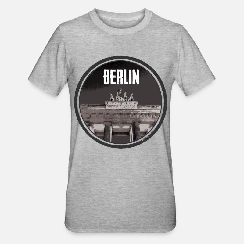 Conception de l’architecture urbaine de Berlin - T-shirt polycoton Unisexe - gris chiné
