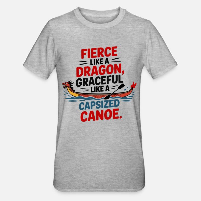 Das Team des Drachenbootfestivals - Unisex Polycotton T-Shirt - Grau meliert