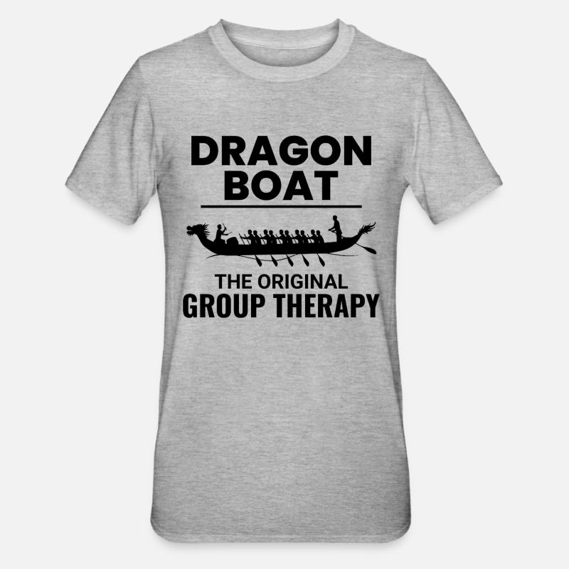 Équipage de course de bateaux-dragons - T-shirt polycoton Unisexe - gris chiné