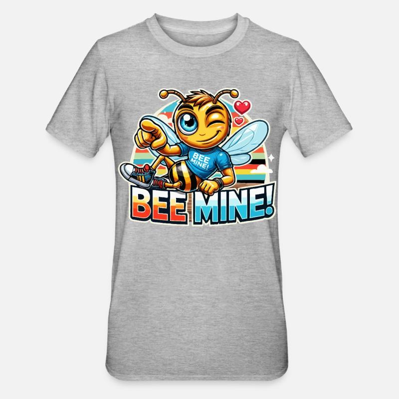 Bee Mine al maschile - Maglietta unisex, mix cotone e poliestere - grigio melange