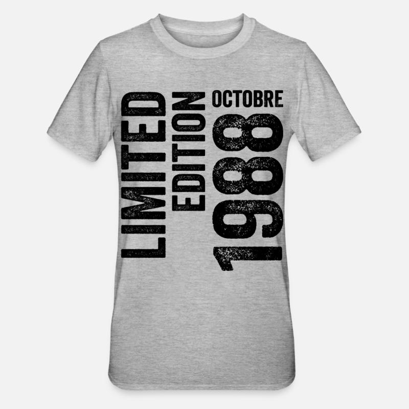 1988 - T-shirt polycoton Unisexe - gris chiné