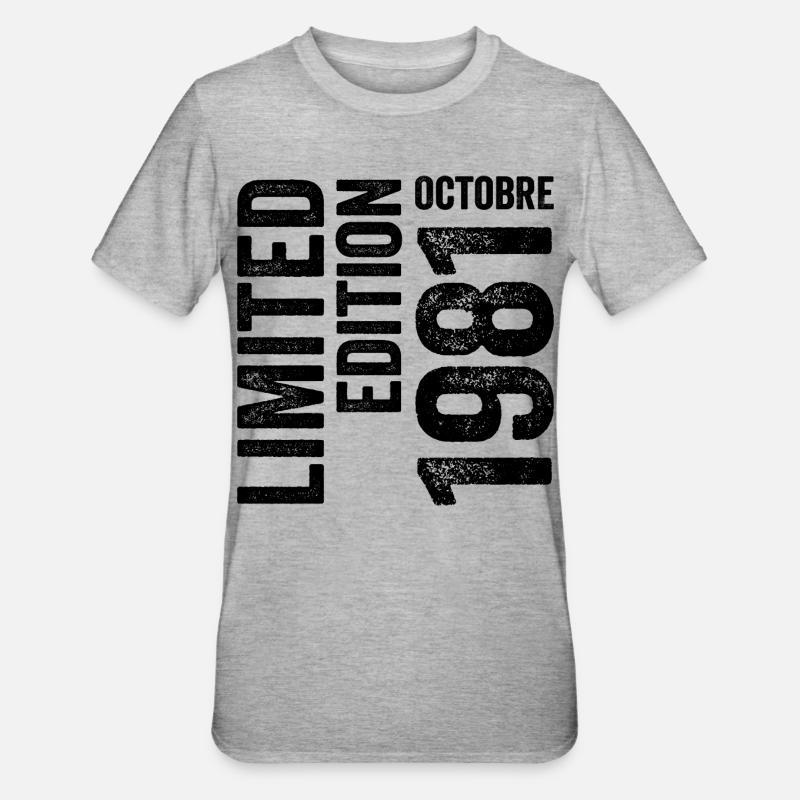 1981 - T-shirt polycoton Unisexe - gris chiné