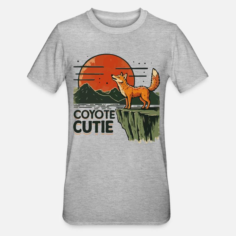 Mignon coyote - T-shirt polycoton Unisexe - gris chiné
