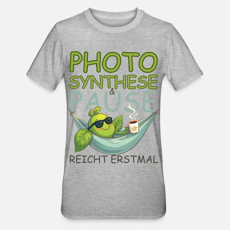 Pause, café, soleil, ça suffit ! - T-shirt polycoton Unisexe - gris chiné