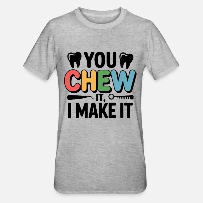 Dental Lab Technician Precision  - Unisex Polycotton T-Shirt - heather grey