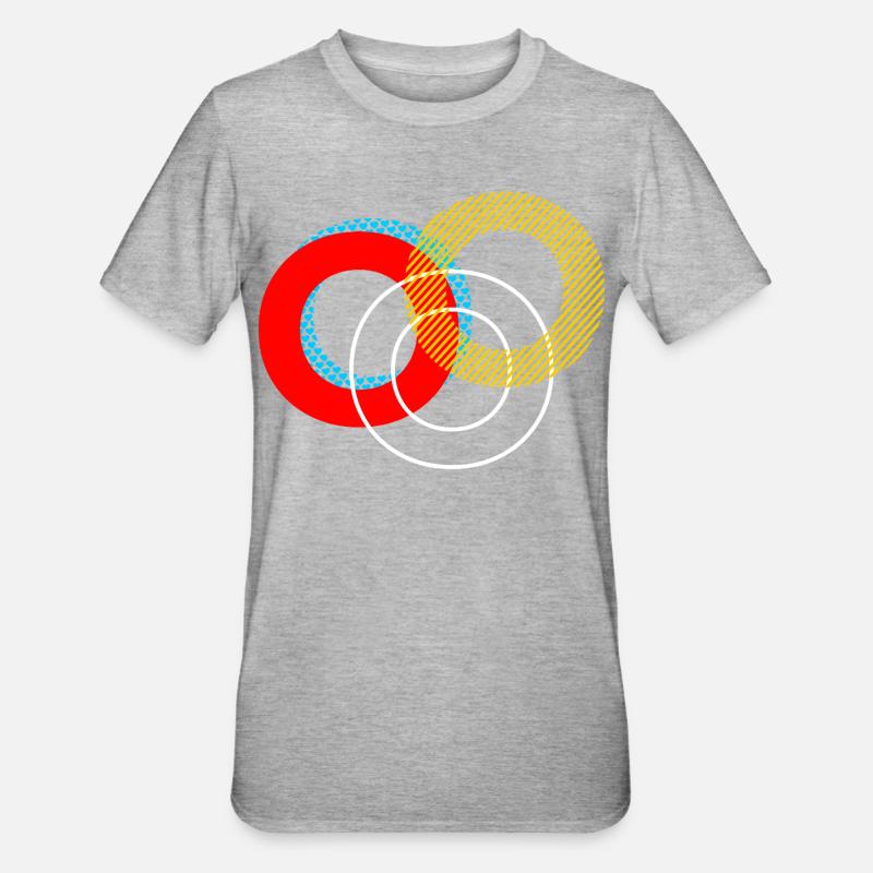 o Conception de lettrage - T-shirt polycoton Unisexe - gris chiné