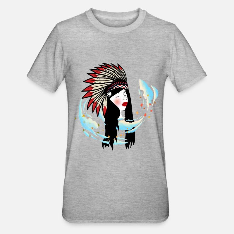 Wild Leaves Wind Princess - T-shirt polycoton Unisexe - gris chiné