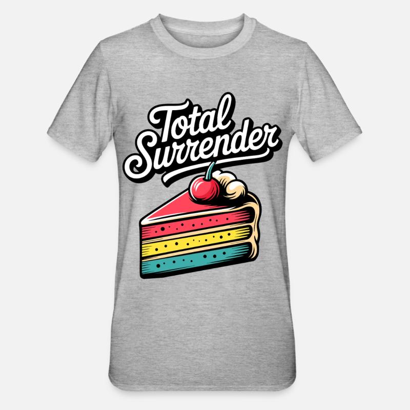 Capitulation totale gâteau Pop Art - T-shirt polycoton Unisexe - gris chiné