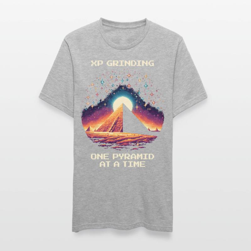XP Grind : Pyramide par Pyramide | RPG Égypte T-shirt polycoton Unisexe