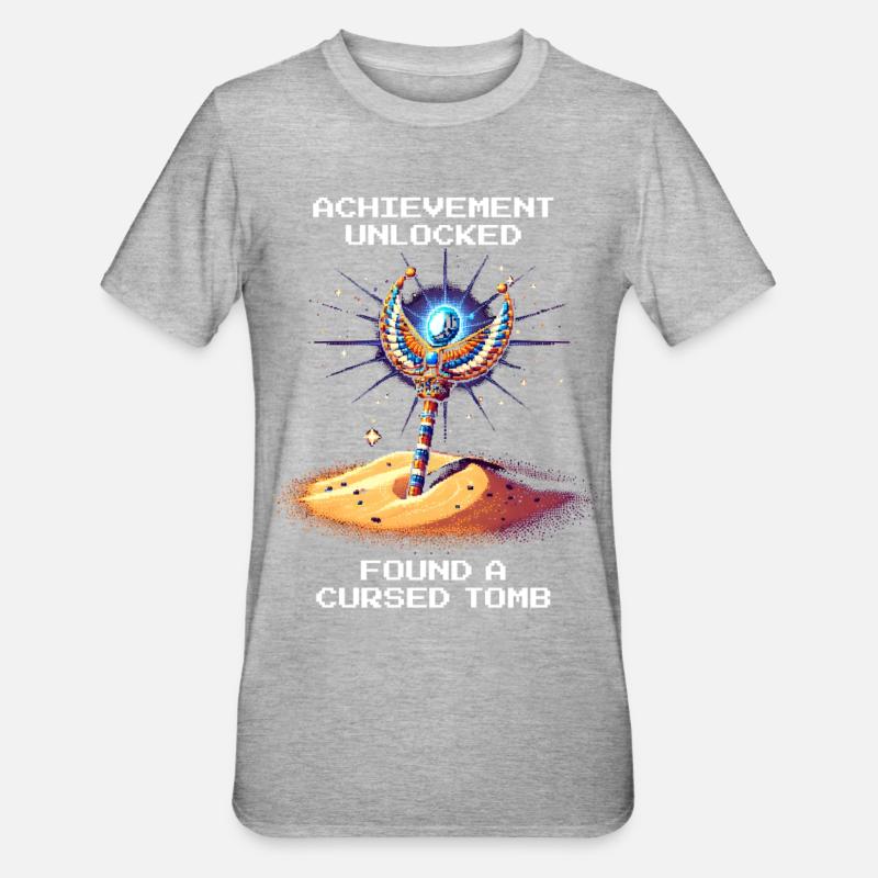 Achievement: Cursed Tomb Found | Egypt - Unisex Polycotton T-Shirt - heather grey