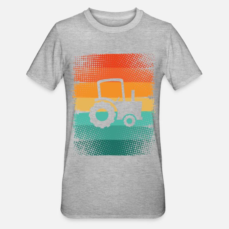 Traktor - Unisex Polycotton T-Shirt - Grau meliert