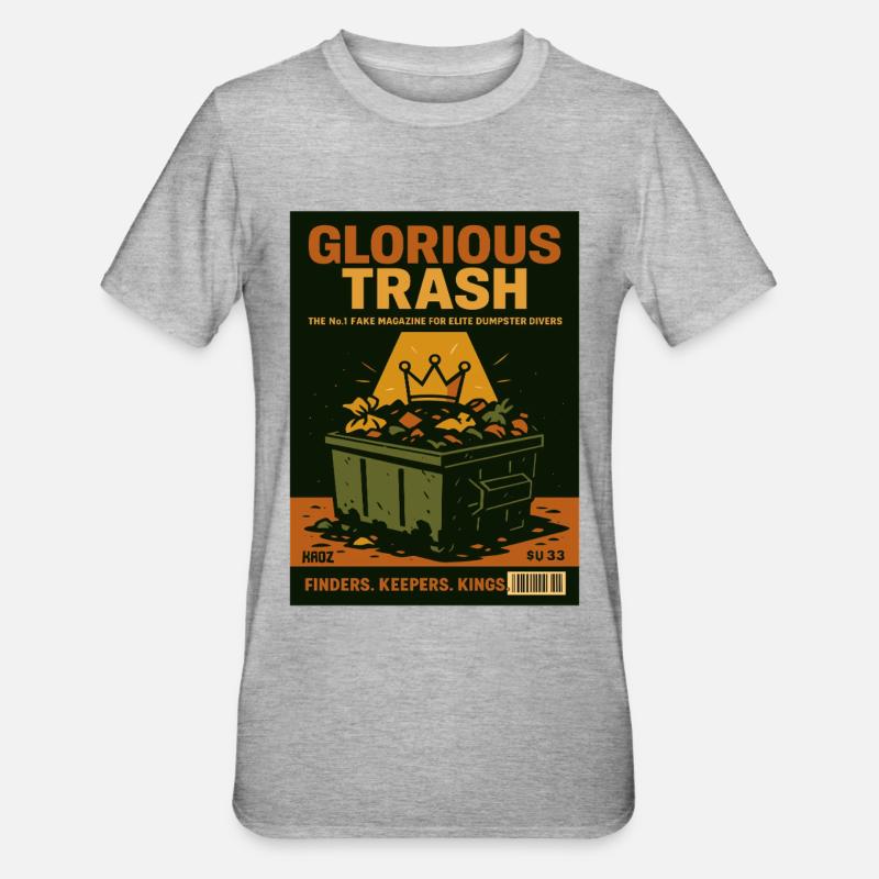 Glorious Garbage Container Magazine - Unisex Polycotton T-Shirt - heather grey