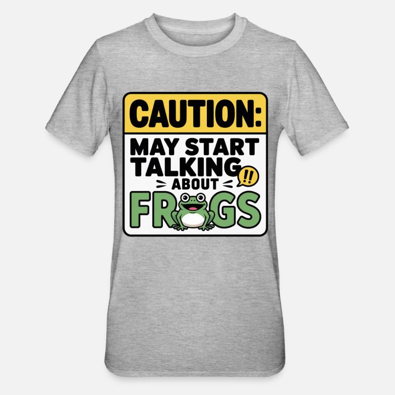 Beware: Conversations about frogs - Unisex Polycotton T-Shirt - heather grey