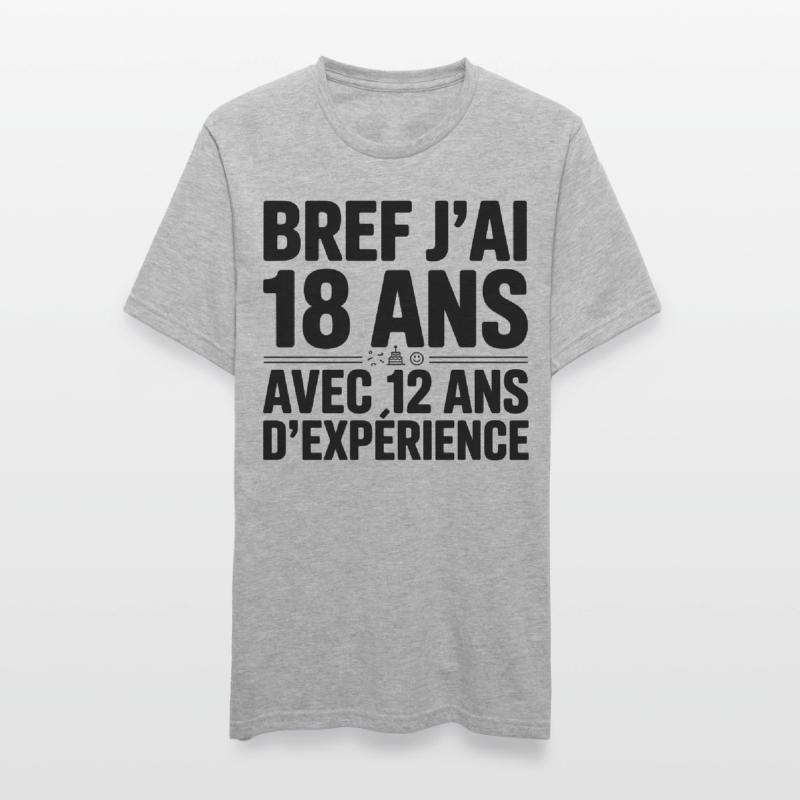 18 Ans avec 12 Ans d'Expérience T-shirt polycoton Unisexe