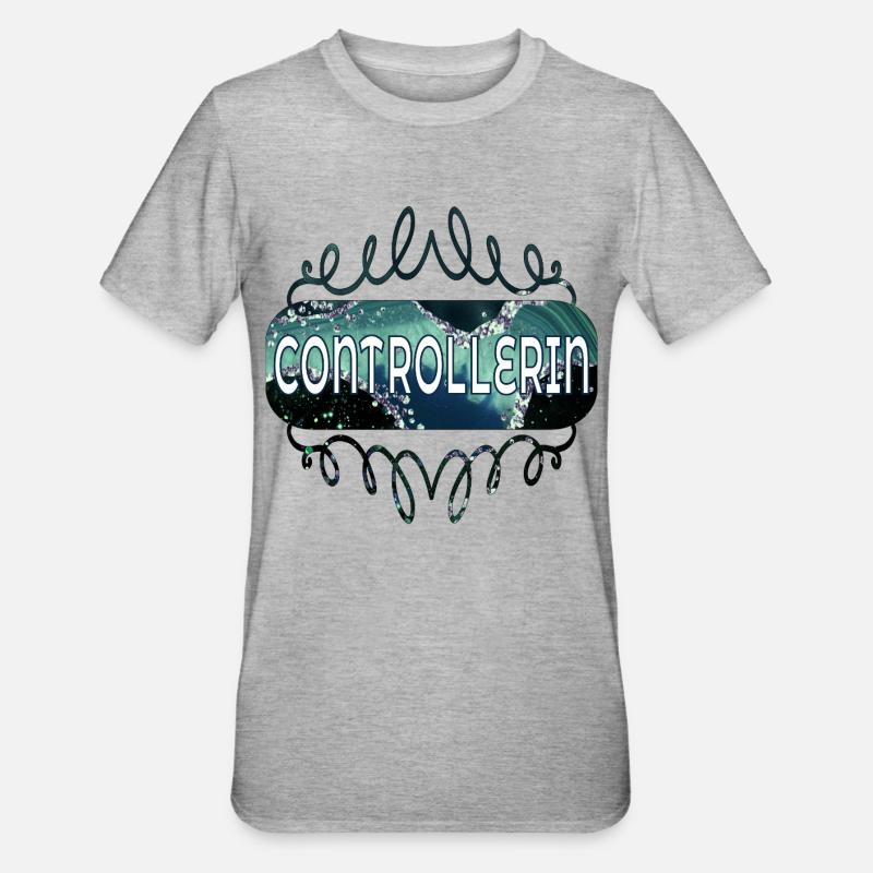 CONTROLLERIN - Unisex Polycotton T-Shirt - Grau meliert