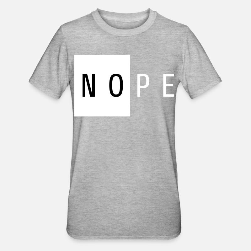 Nope Cadeau Blanc - T-shirt polycoton Unisexe - gris chiné