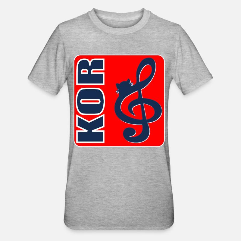 Cat Chorus - Unisex Polycotton T-Shirt - heather grey