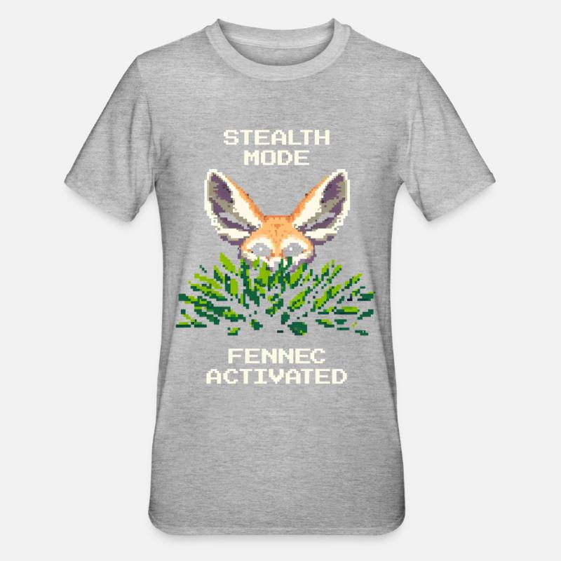 Stealth Mode – Fennec Enabled | Fennec - Unisex Polycotton T-Shirt - heather grey