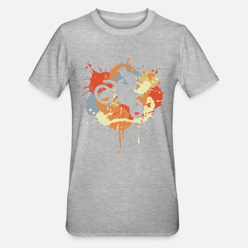 Motocross Graffiti - T-shirt polycoton Unisexe - gris chiné