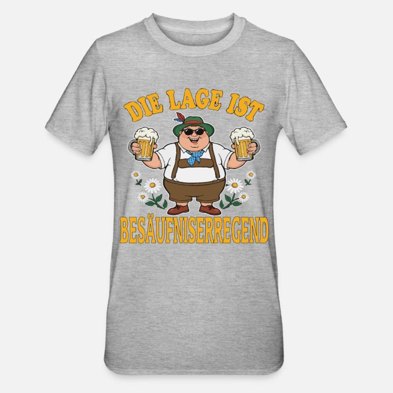 La situation est enivrante - T-shirt polycoton Unisexe - gris chiné