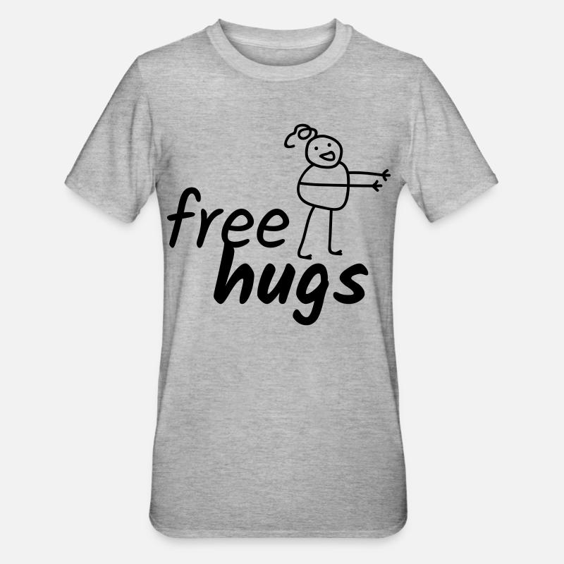 Câlins gratuits - T-shirt polycoton Unisexe - gris chiné