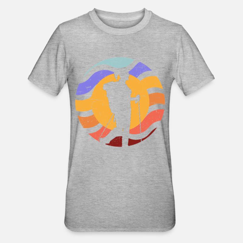 Silhouette de la caméra Sun Path - T-shirt polycoton Unisexe - gris chiné