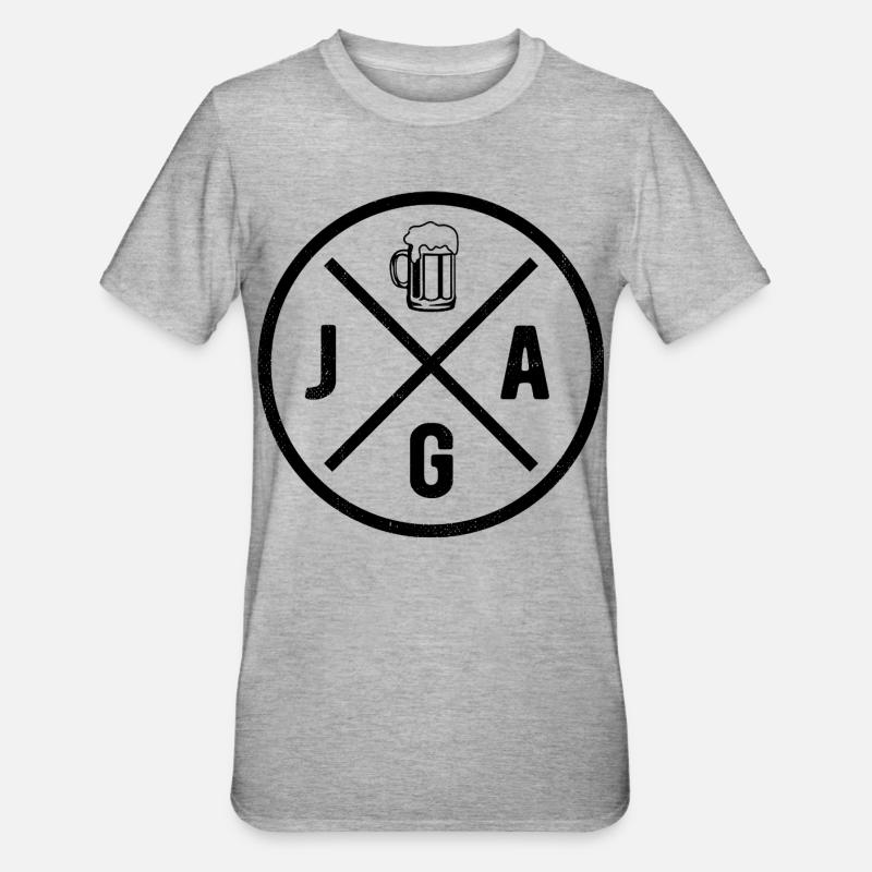 Enterrement de vie de garçon - Bière - T-shirt polycoton Unisexe - gris chiné