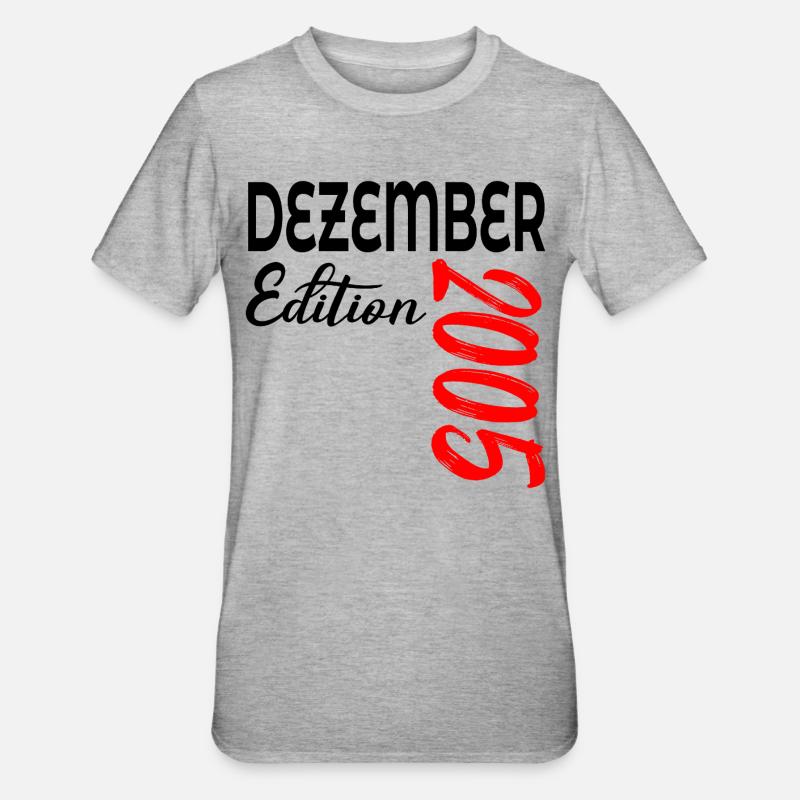 21E ANNIVERSAIRE DÉCEMBRE 2005 - T-shirt polycoton Unisexe - gris chiné