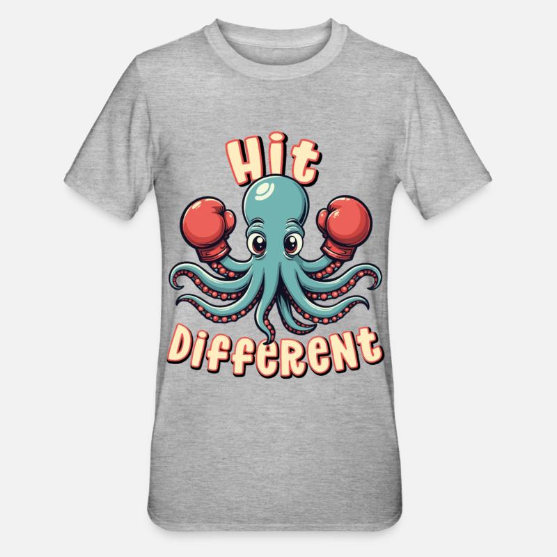 Frapper différemment - T-shirt polycoton Unisexe - gris chiné