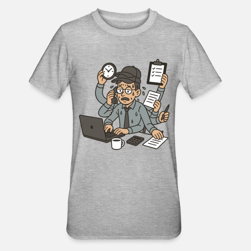 The multi-hatted worker - Unisex Polycotton T-Shirt - heather grey