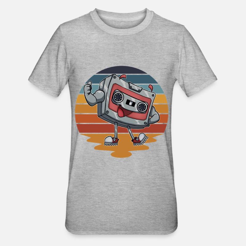Cassette - T-shirt polycoton Unisexe - gris chiné
