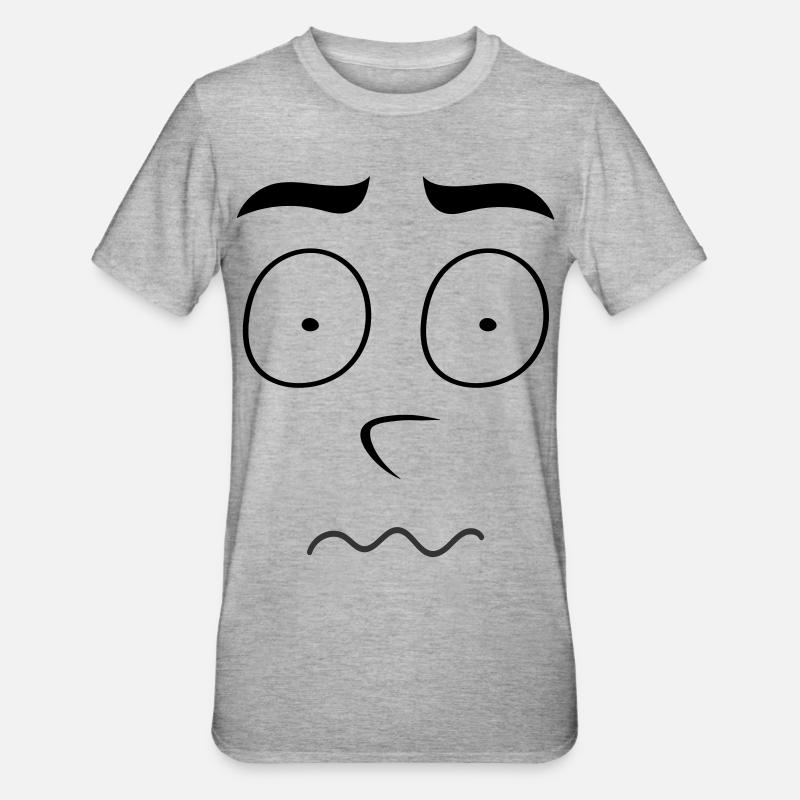 Unscharfes Gesicht - Unisex Polycotton T-Shirt - Grau meliert