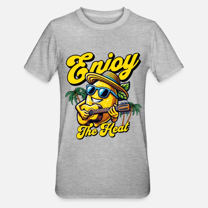 Limonade Limonade Citrons Agrumes Cadeau - T-shirt polycoton Unisexe - gris chiné