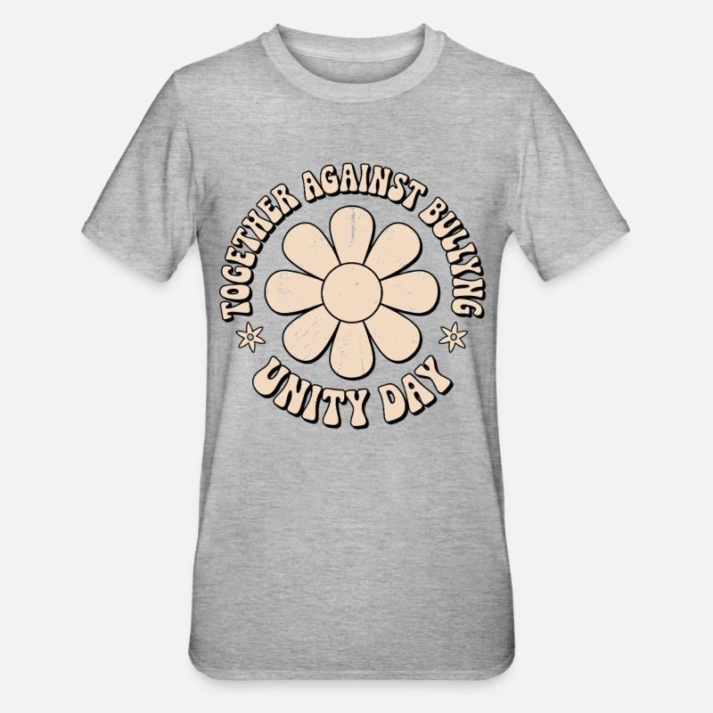 Ensemble contre le harcèlement - T-shirt polycoton Unisexe - gris chiné