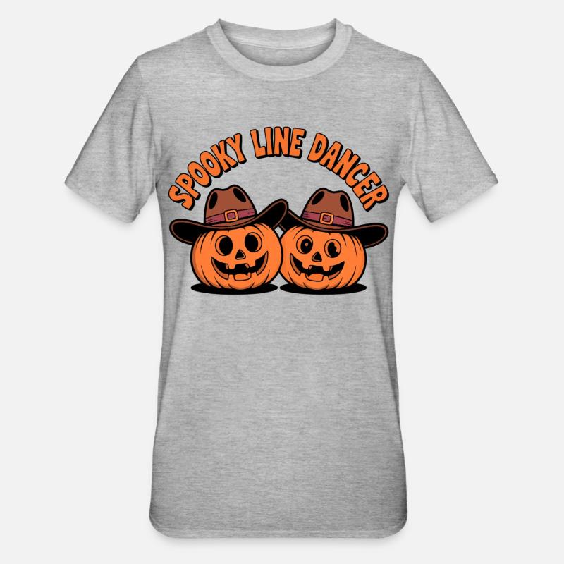 Danseuse de citrouille hantée d’Halloween - T-shirt polycoton Unisexe - gris chiné