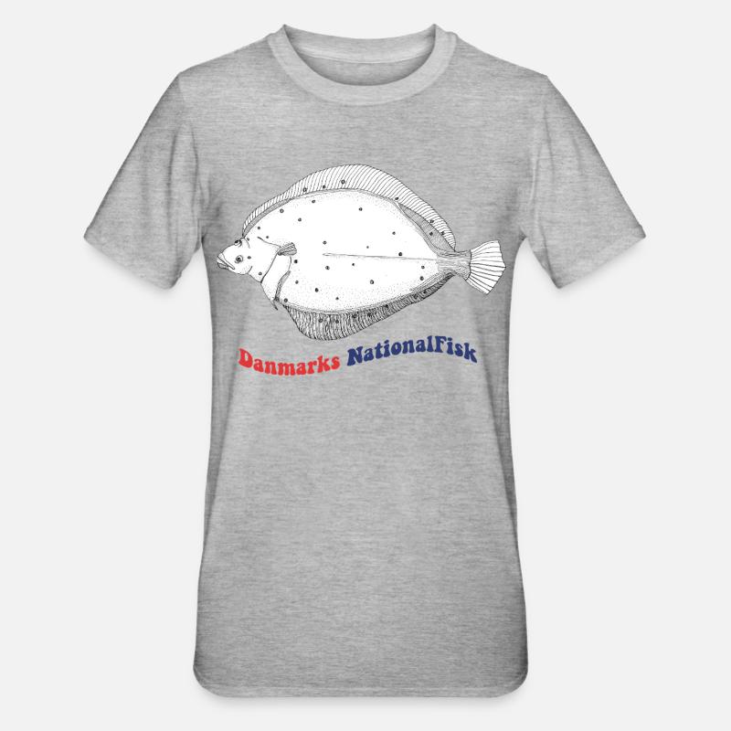 L’épagnette nationale de betteraves du Danemark - T-shirt polycoton Unisexe - gris chiné