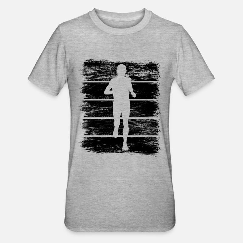 course - T-shirt polycoton Unisexe - gris chiné